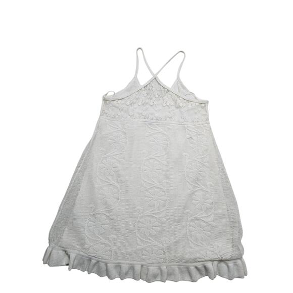 Zara Women's Ivory Boho Knit Embroidered Sleeveless Mini Dress Size S - Picture 7 of 11
